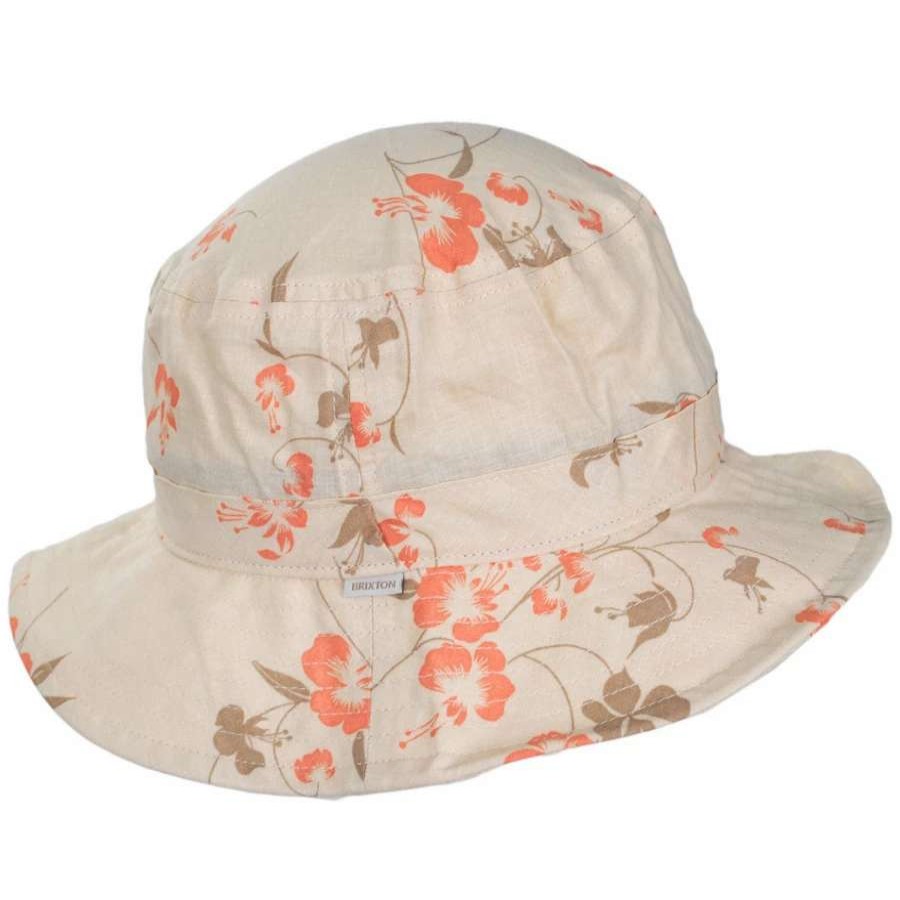 Bucket Hats * | Petra Packable Floral Cotton Bucket Hat