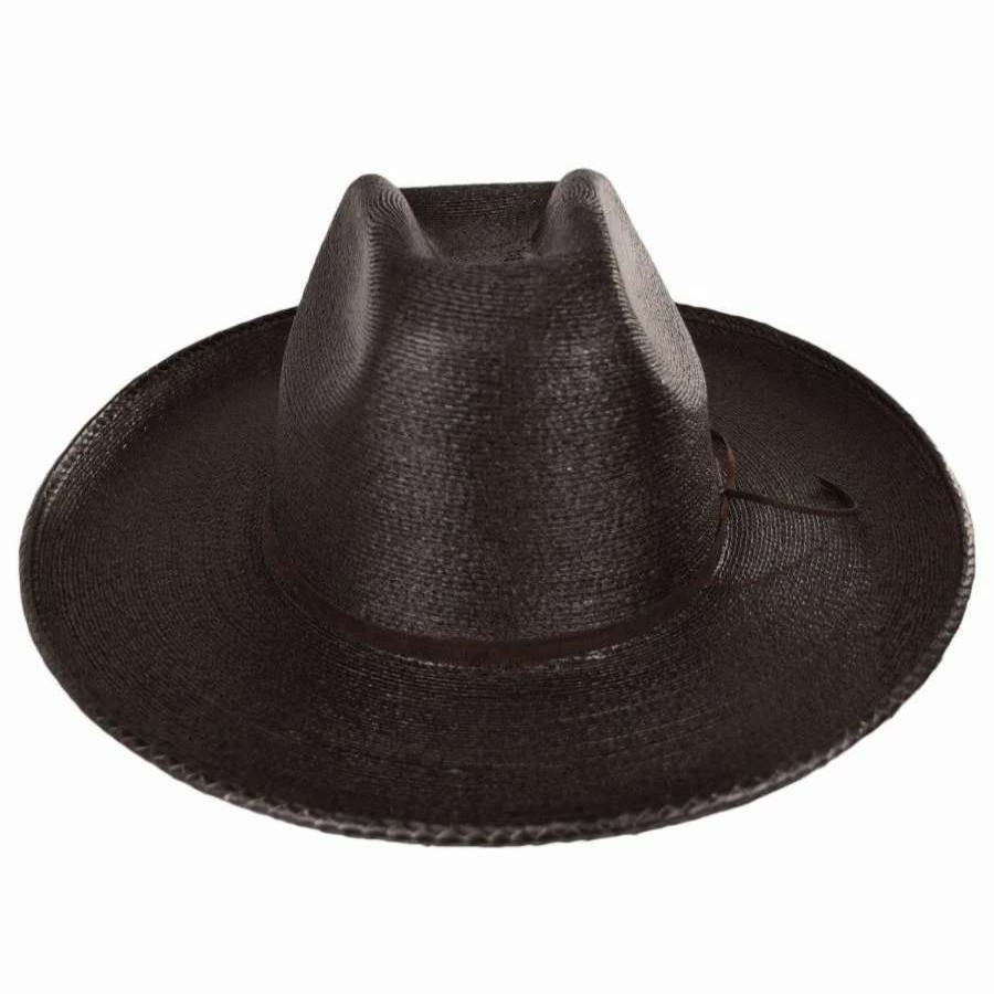 Cowboy & Western Hats * | Sedona Reserve Palm Straw Cowboy Hat Dark Brown