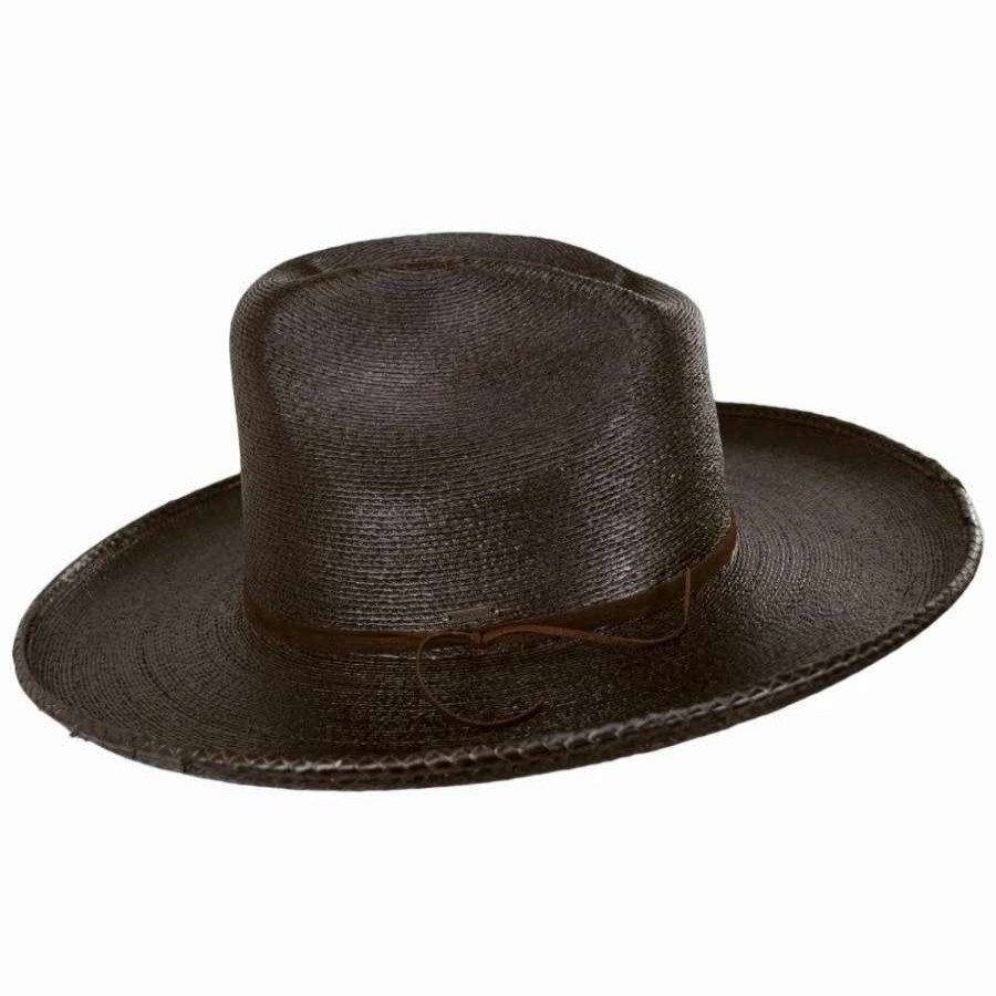 Cowboy & Western Hats * | Sedona Reserve Palm Straw Cowboy Hat Dark Brown