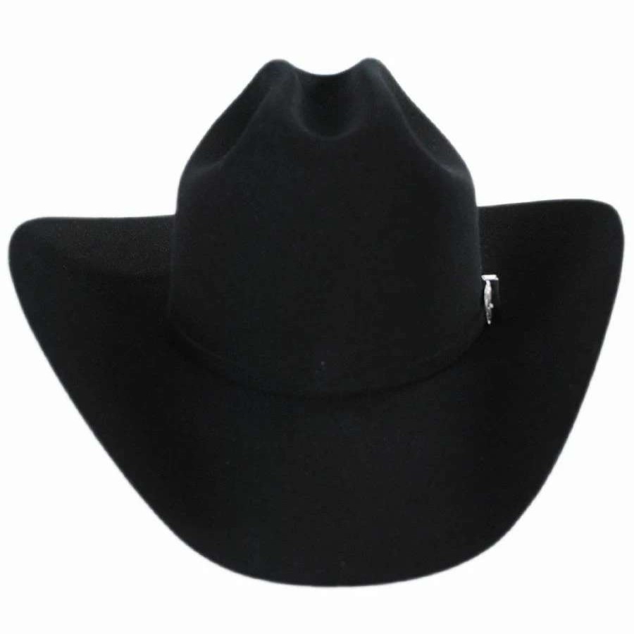 Cowboy & Western Hats * | Lightning Wool And Angora Felt Cowboy Hat Black