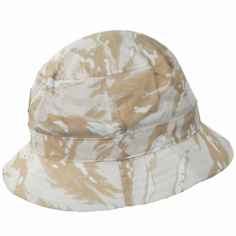 Bucket Hats * | Beta Camouflage Cotton Packable Bucket Hat Beige