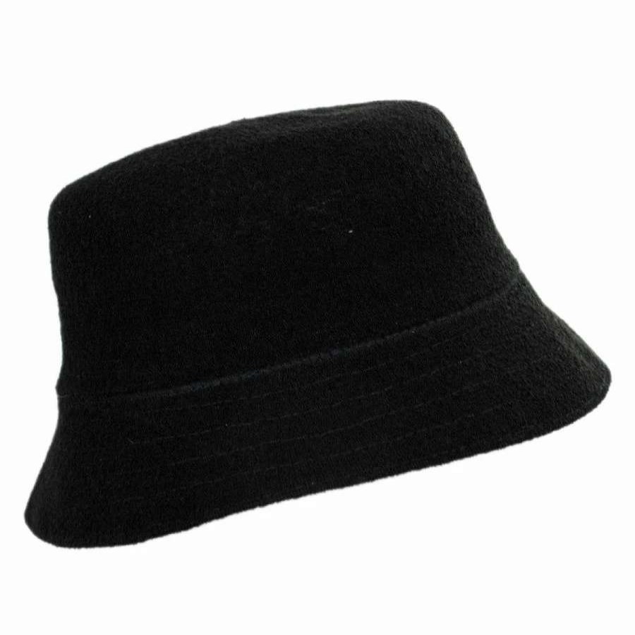 Bucket Hats * | Kangol Bermuda Bucket Hat Black