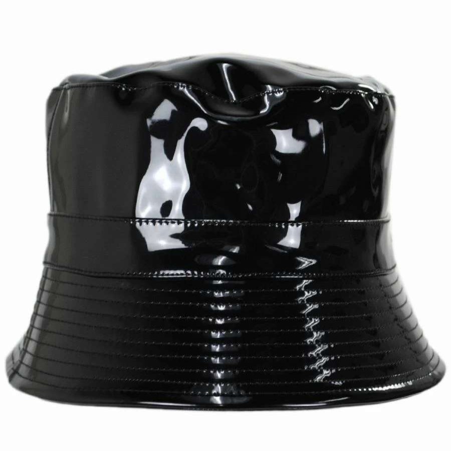 Outdoors * | Scala Pluie Faux Leather Rain Bucket Hat