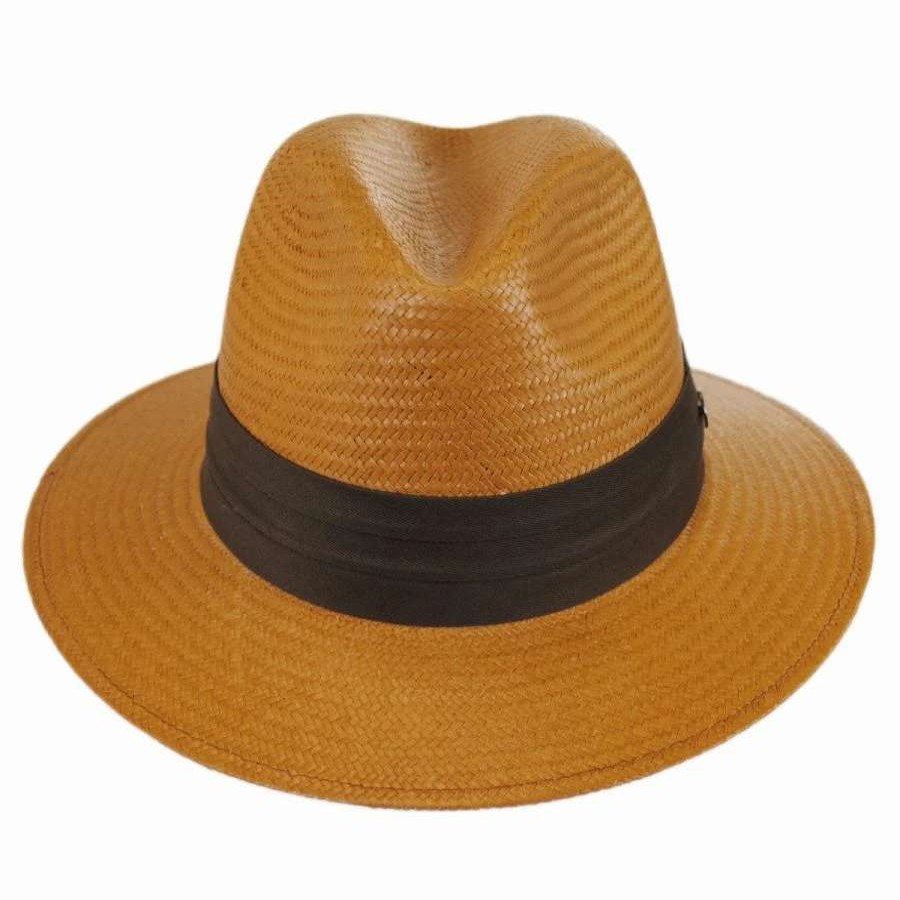 Fedoras * | Augusta Toyo Straw Safari Fedora Hat