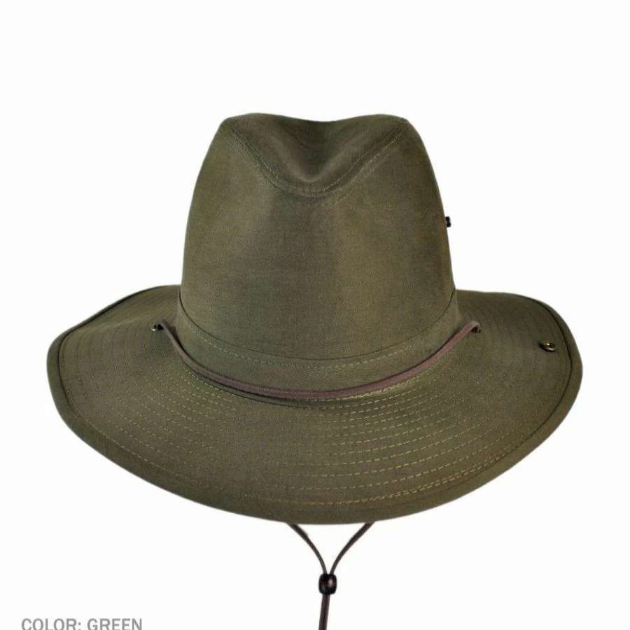 Fedoras * | Cotton Twill Aussie Fedora Hat