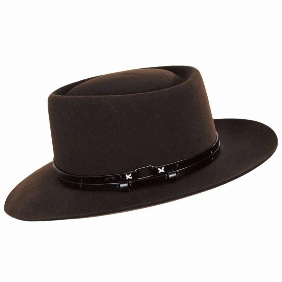 Cowboy & Western Hats * | Lang Elite Wool Felt Gambler Hat