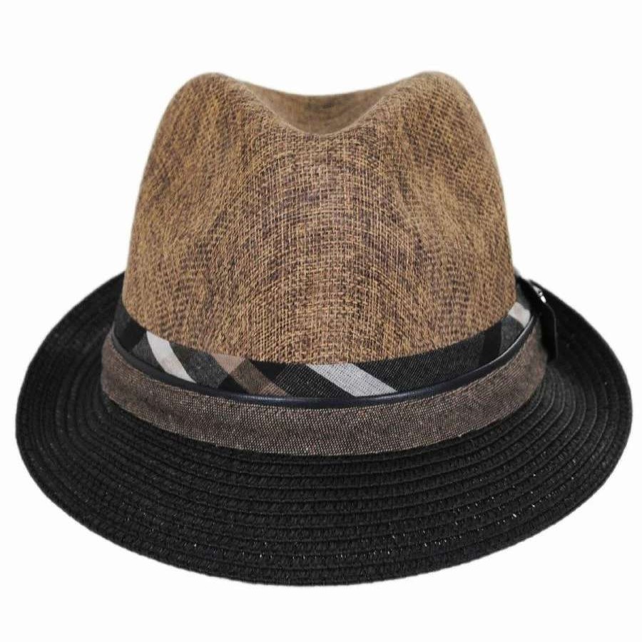 Fedoras * | Roxbury Toyo Straw Blend Fedora Hat