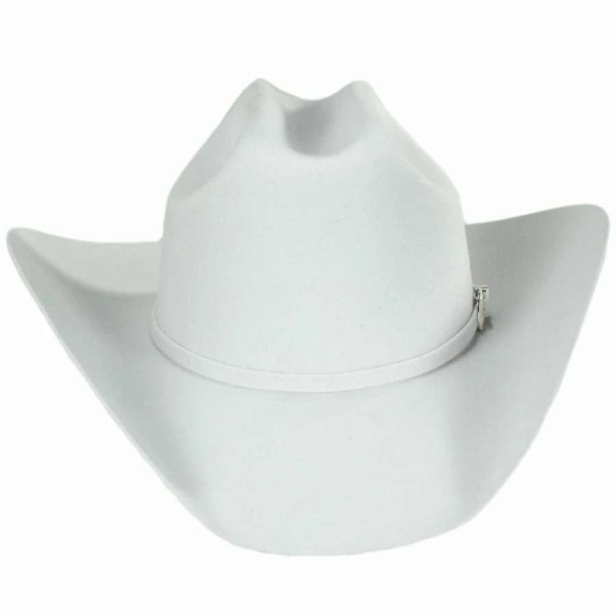 Cowboy & Western Hats * | Lightning Wool And Angora Felt Cowboy Hat White