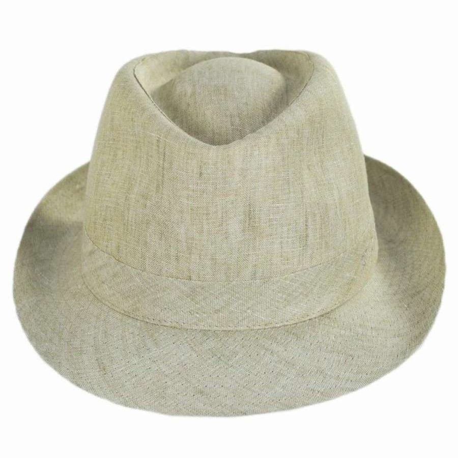 Fedoras * | Stetson Linen Delave Trilby Fedora Hat