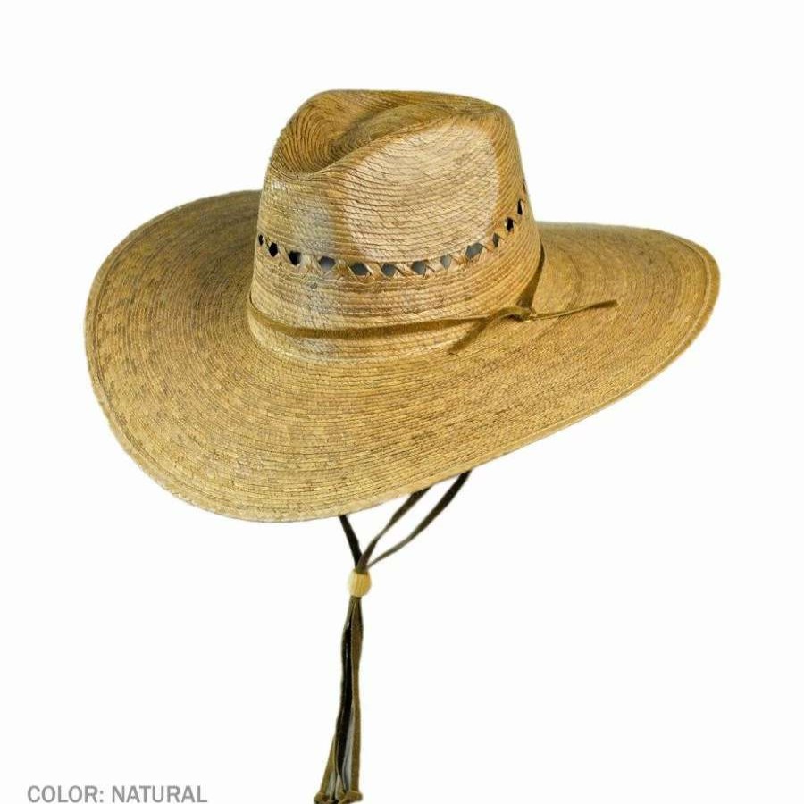 Outdoors * | Gardener Lattice Palm Straw Wide Brim Hat