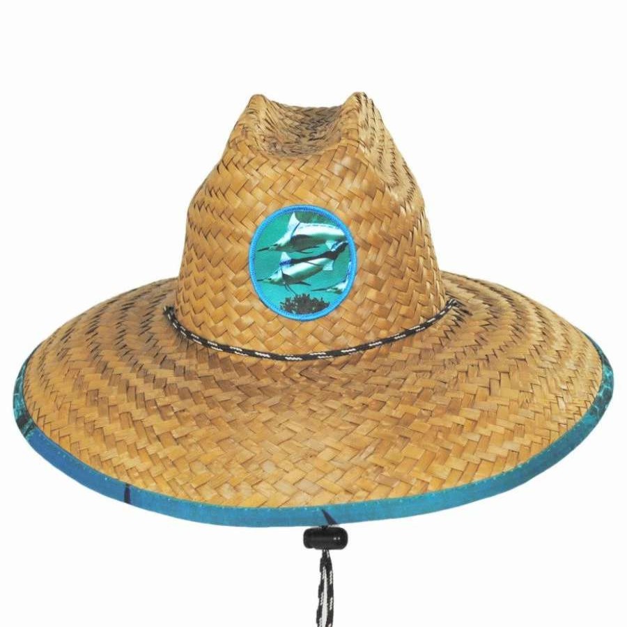 Outdoors * | Marlin Coconut Straw Lifeguard Hat