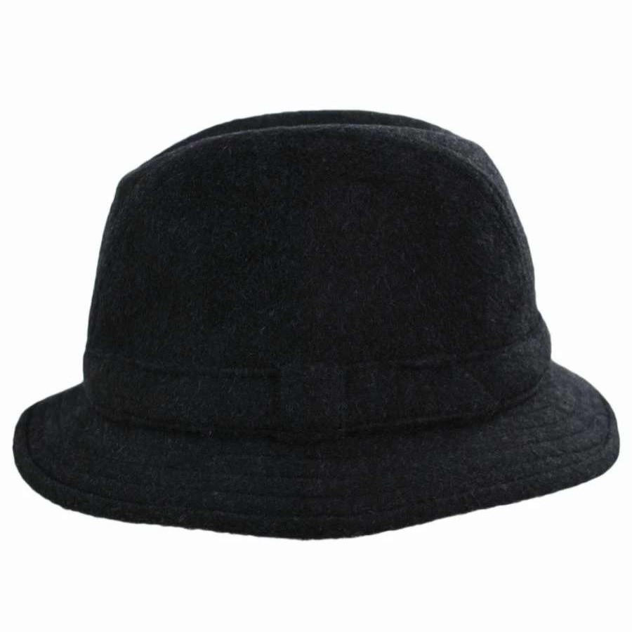 Outdoors * | Teflon Shield And Melange Wool Rollable Walking Rain Hat