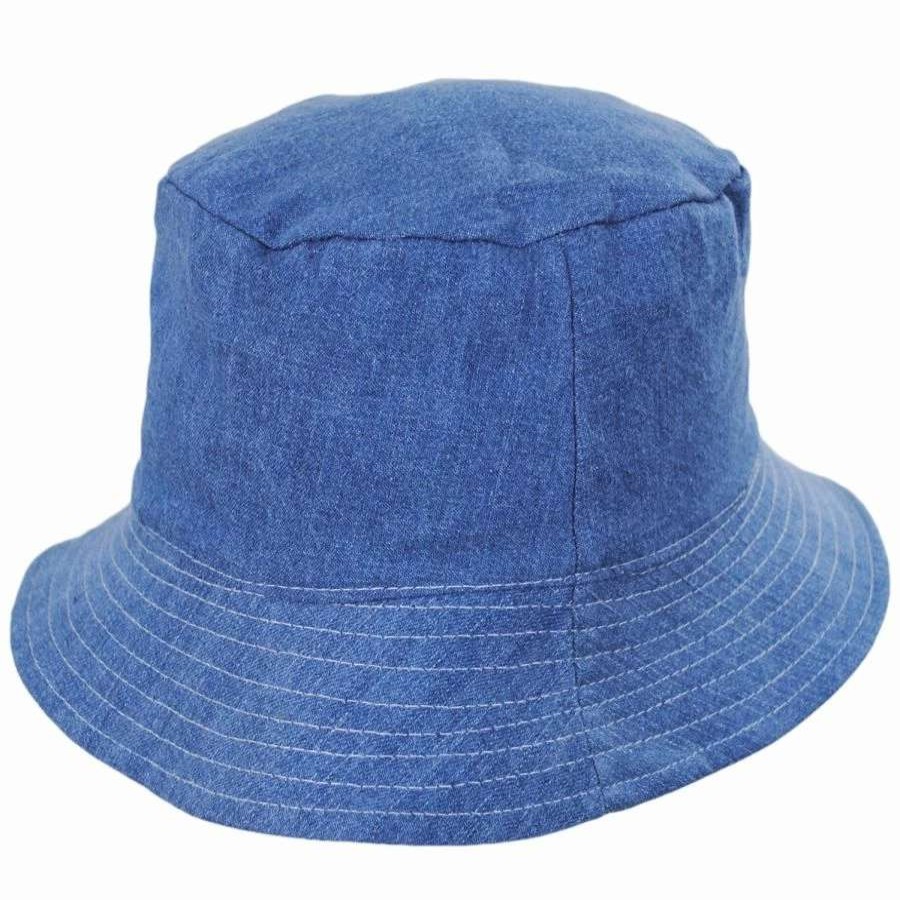 Bucket Hats * | Stetson Quentin Reversible Patchwork Denim Bucket Hat