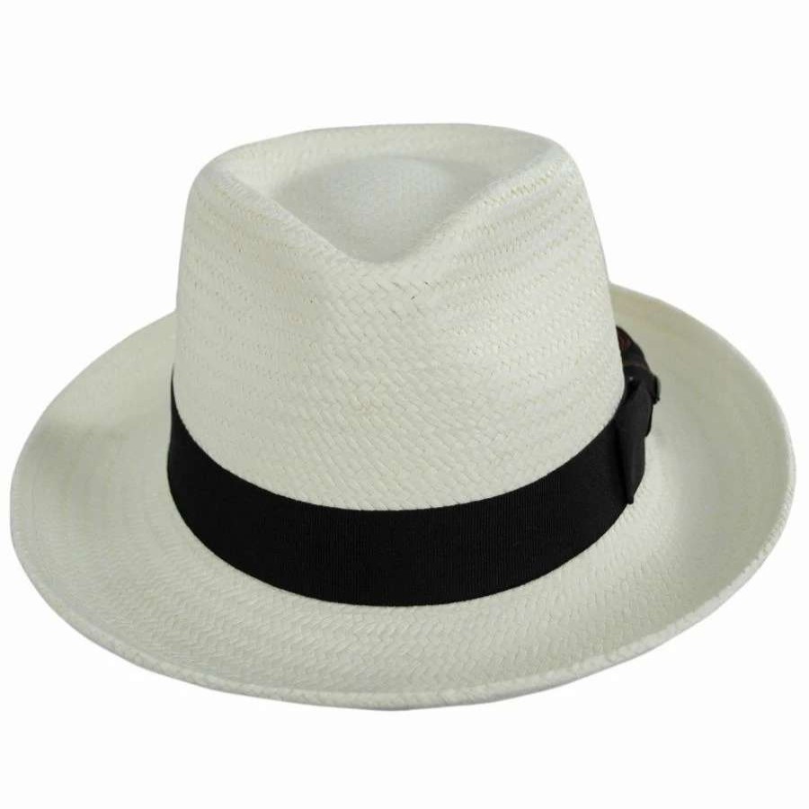 Fedoras * | Scala Botanic Toyo Straw Fedora Hat