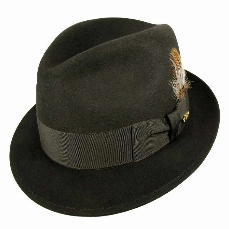 Fedoras * | Jet Fur Felt Fedora Hat