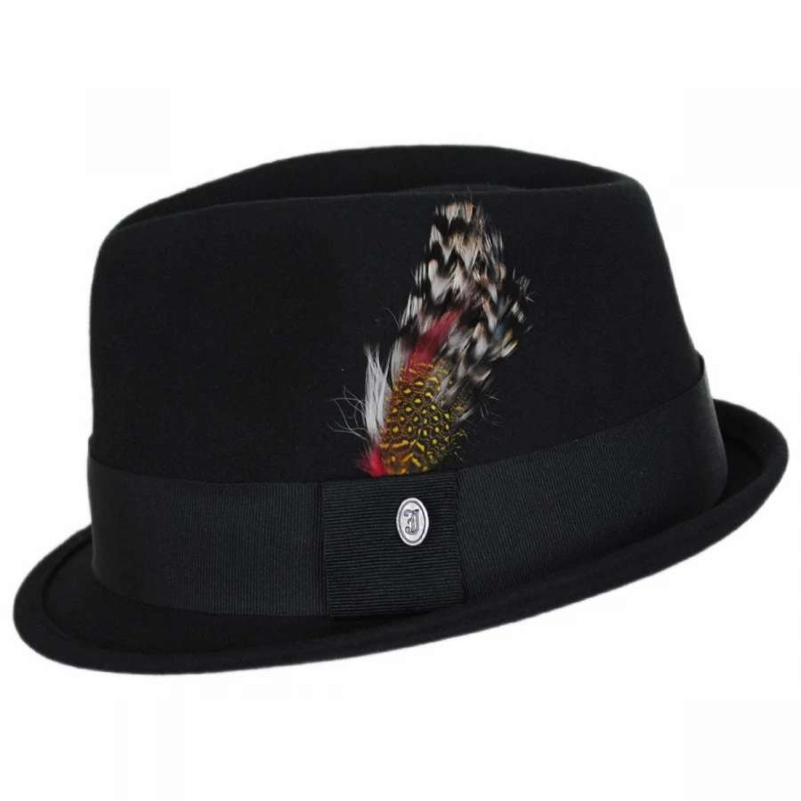 Fedoras * | Dekker Crushable Wool Felt Trilby Fedora Hat