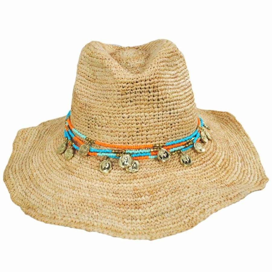 Cowboy & Western Hats * | Ibiza Crochet Raffia Straw Western Hat