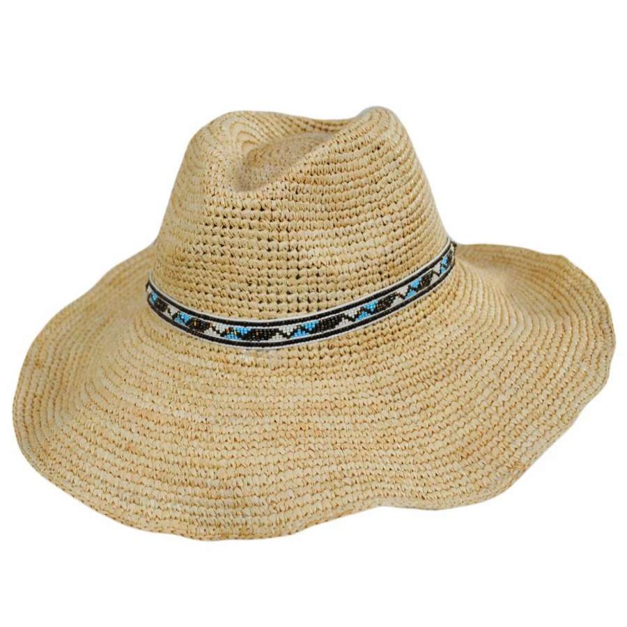 Men'S Hats * | Lainey Crochet Raffia Straw Western Hat