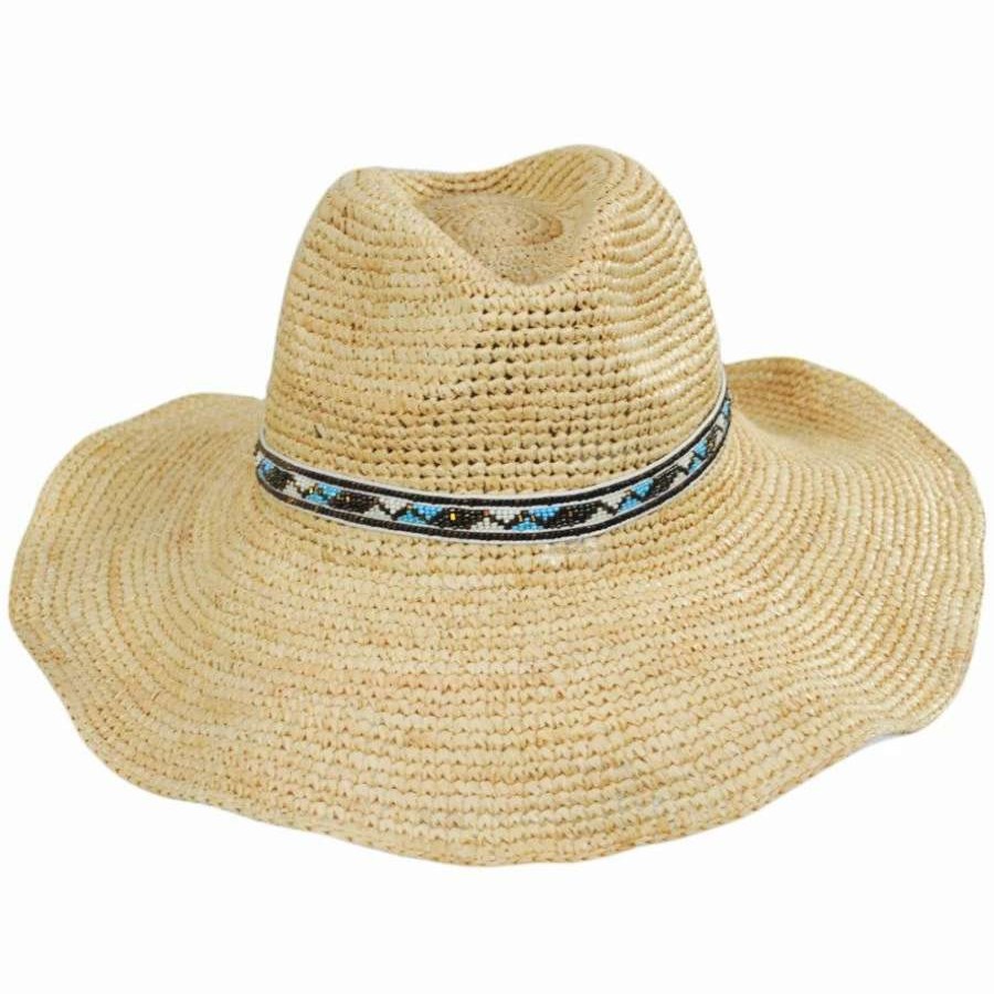 Men'S Hats * | Lainey Crochet Raffia Straw Western Hat