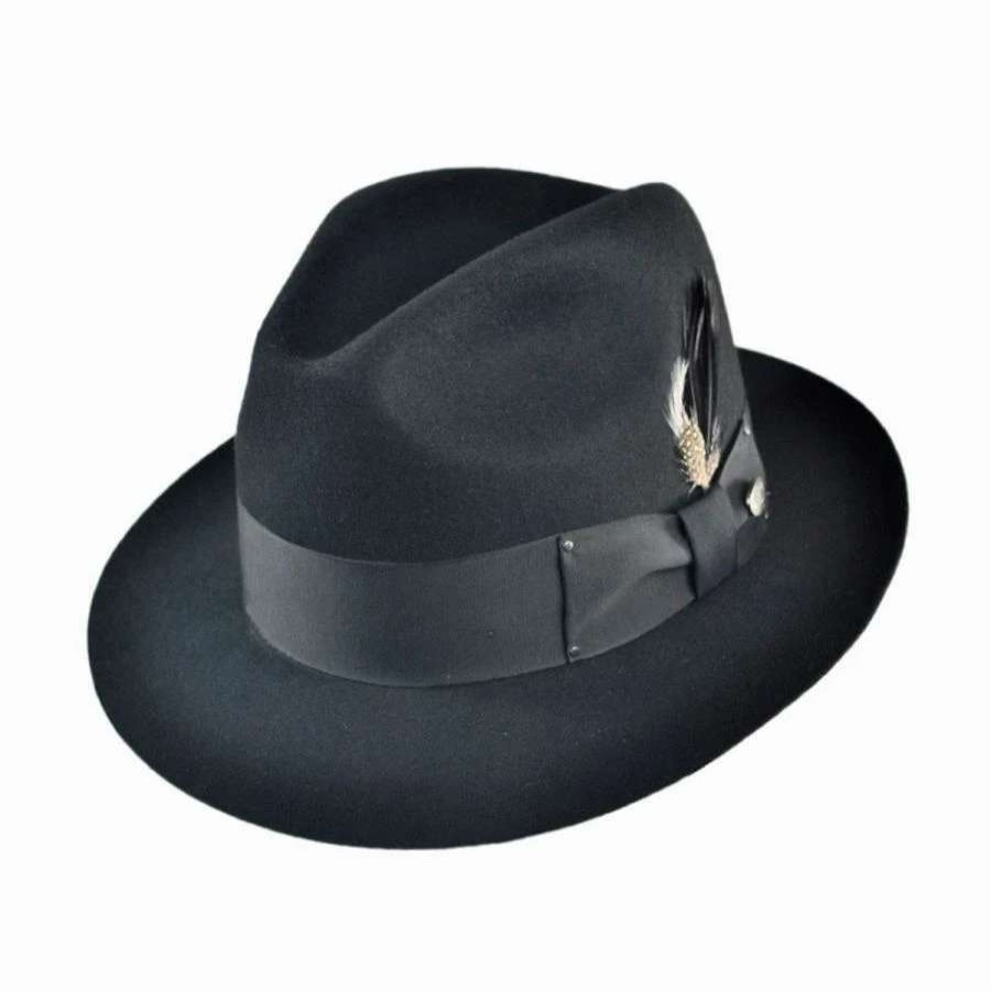 Fedoras * | Gangster Wool Felt Fedora Hat