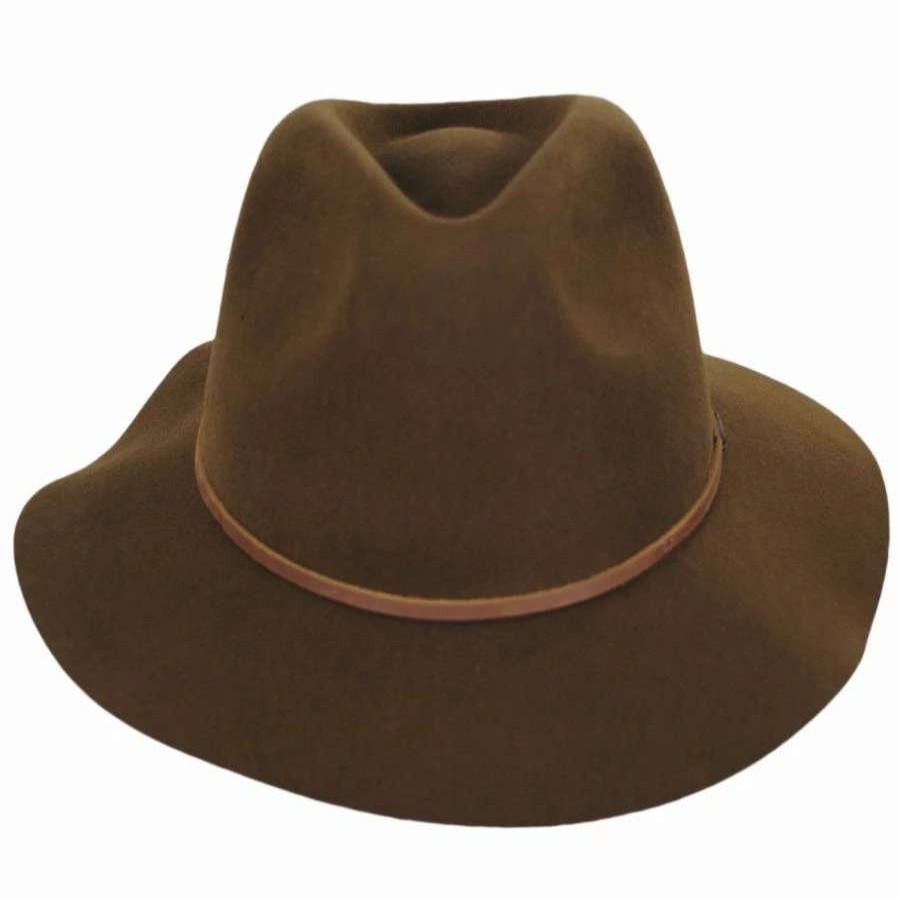 Men'S Hats * | Wesley Packable Wool Felt Fedora Hat Coffee