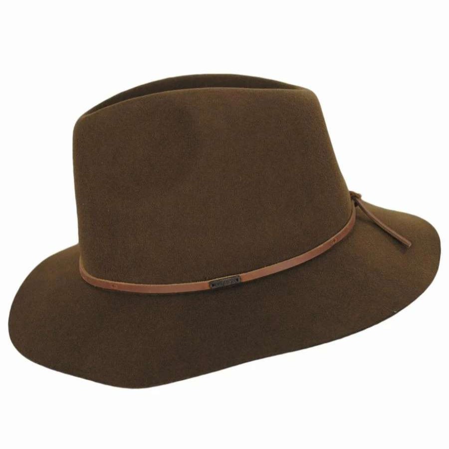 Men'S Hats * | Wesley Packable Wool Felt Fedora Hat Coffee