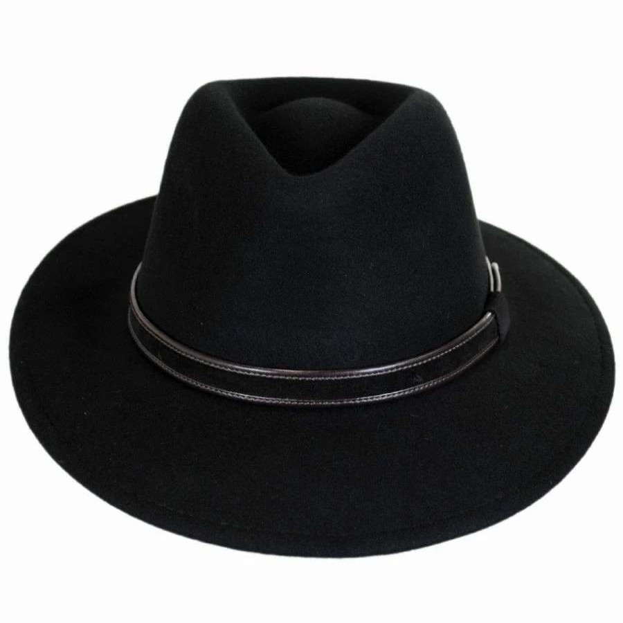 Fedoras * | Hiker Wool Felt Safari Fedora Hat