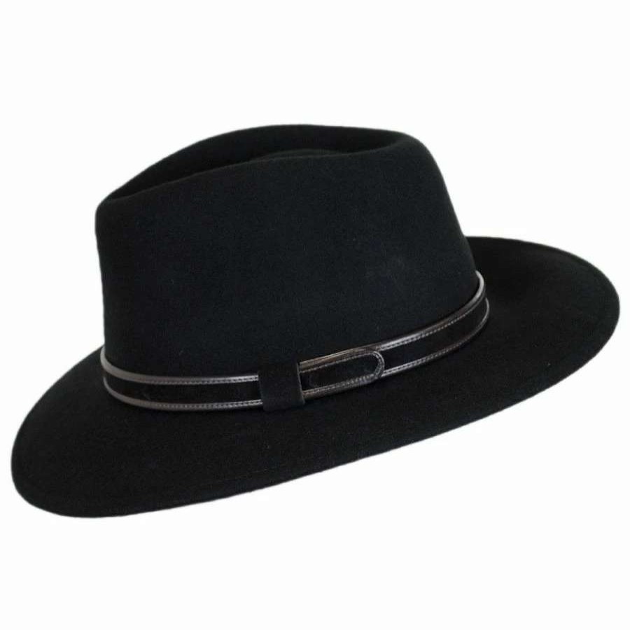 Fedoras * | Hiker Wool Felt Safari Fedora Hat