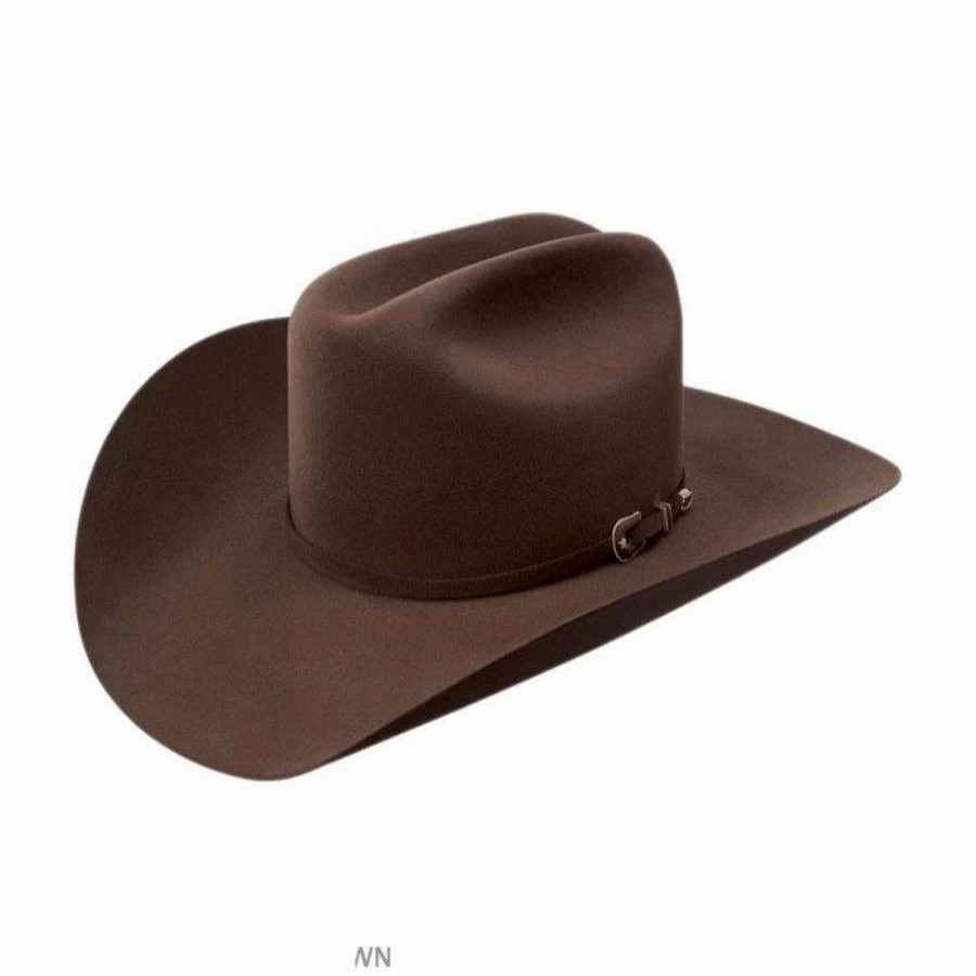 Cowboy & Western Hats * | George Strait Collection City Limits 6X Fur Felt Western Hat Chocolate Brown