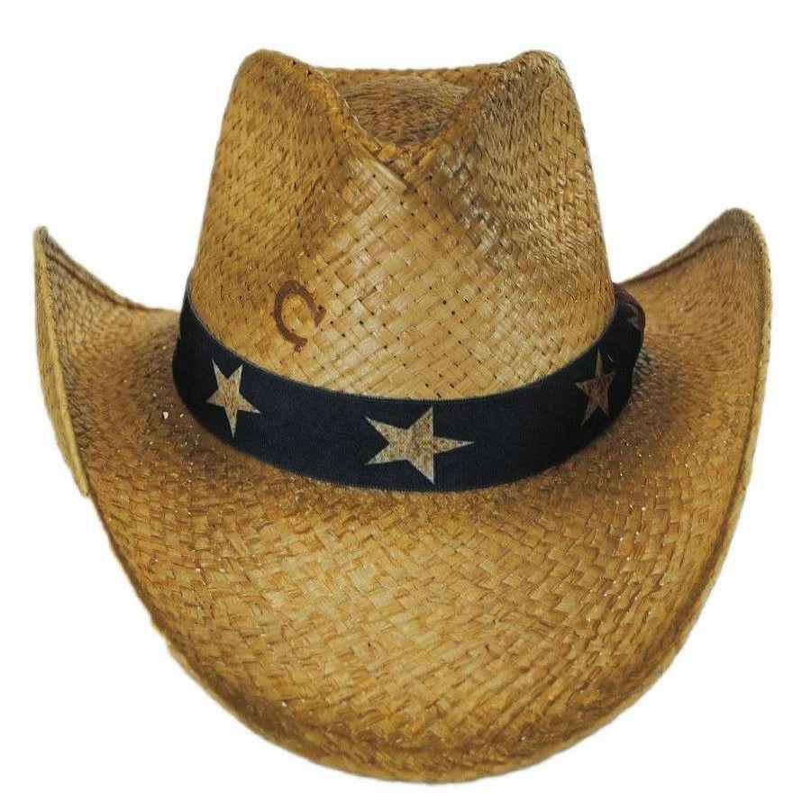 Men'S Hats * | Charlie 1 Horse Stars And Stripes Straw Western Hat