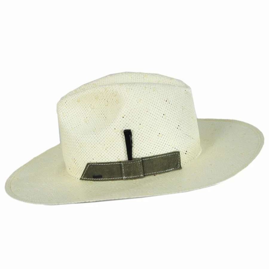 Fedoras * | Imlay Knotted Shantung Straw Fedora Hat