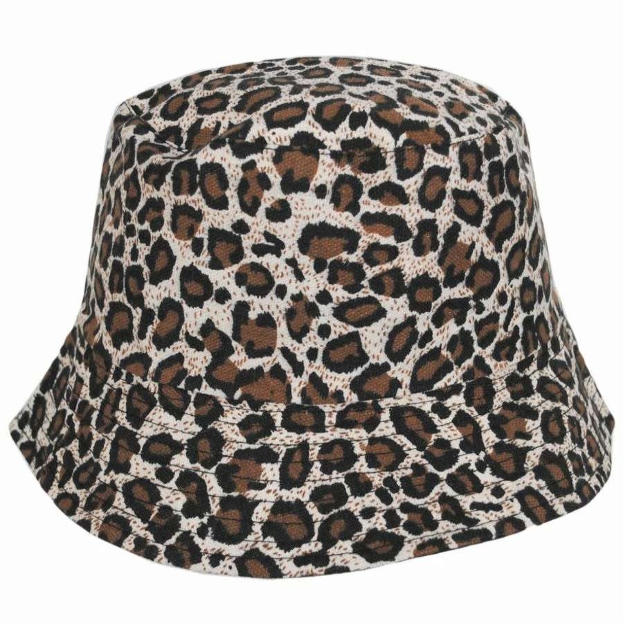 Bucket Hats * | Leopard Reversible Bucket Hat