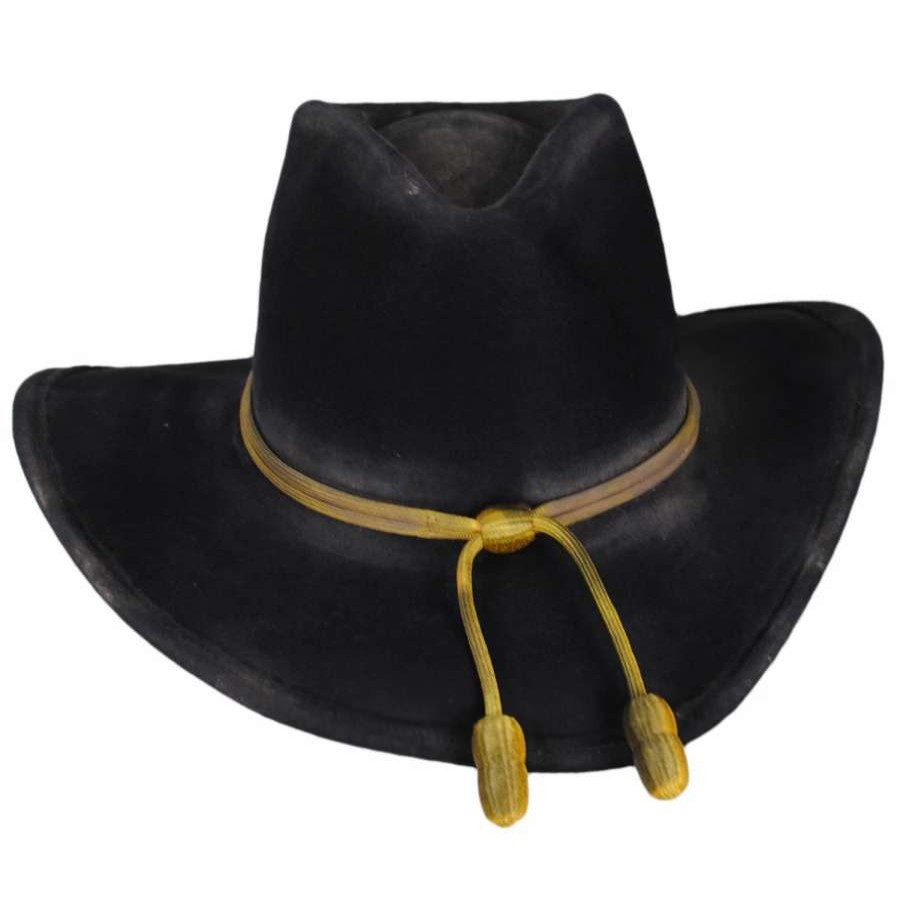 Cowboy & Western Hats * | Stetson John Wayne The Fort Wool Felt Crushable Western Hat Black