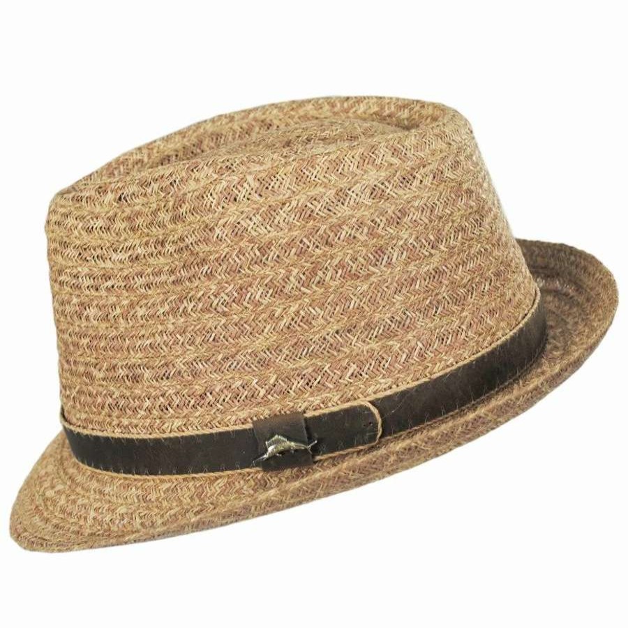 Fedoras * | Tommy Bahama Bemaraha Raffia Straw Stingy Brim Fedora Hat