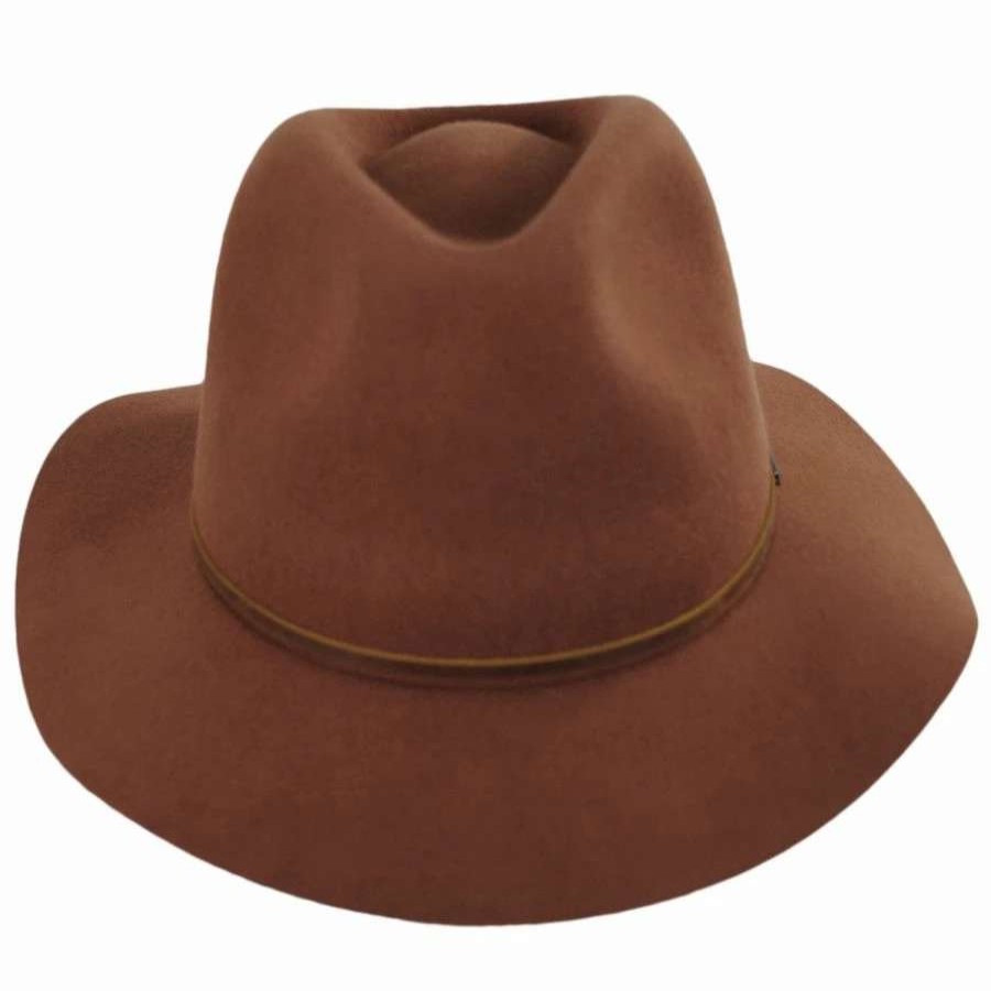 Fedoras * | Wesley Packable Wool Felt Fedora Hat