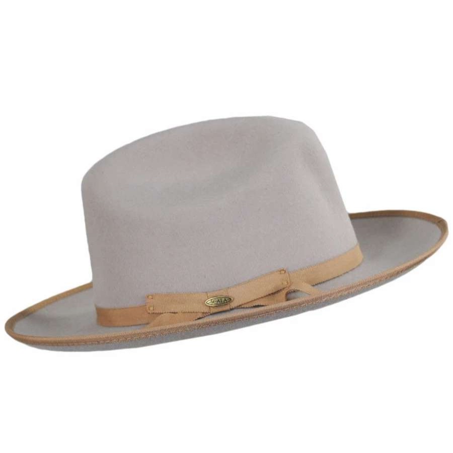 Cowboy & Western Hats * | Scala Zamora Wool Felt Cattleman Western Hat Silverbelly