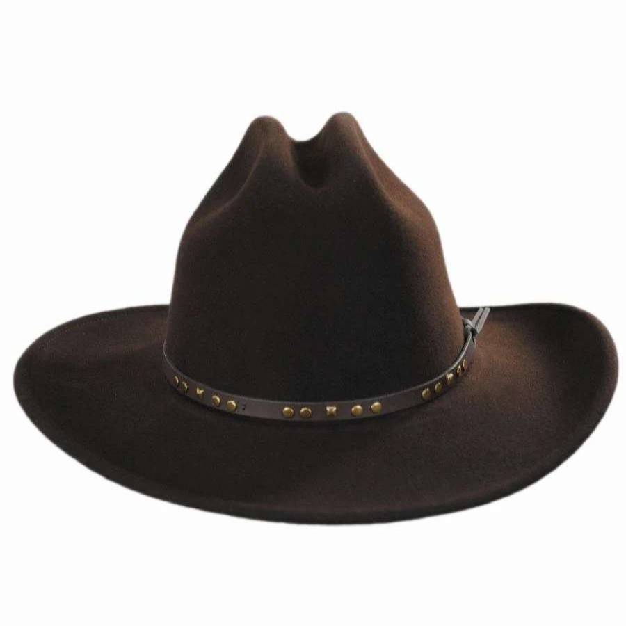 Cowboy & Western Hats * | Chisolm Wool Litefelt Cattlemen Western Hat Brown