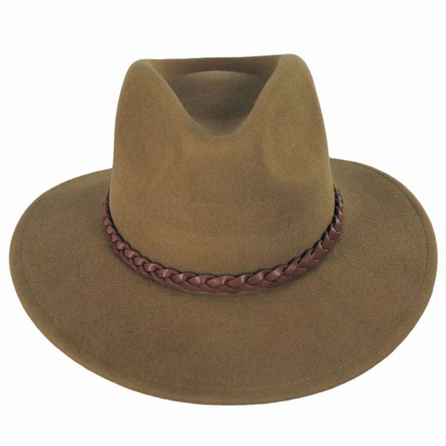 Cowboy & Western Hats * | Messer Wool Felt Western Fedora Hat Bronze