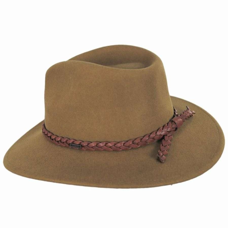 Cowboy & Western Hats * | Messer Wool Felt Western Fedora Hat Bronze