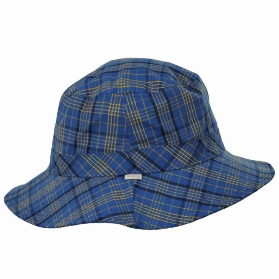 Bucket Hats * | Petra Packable Cotton Blend Plaid Bucket Hat