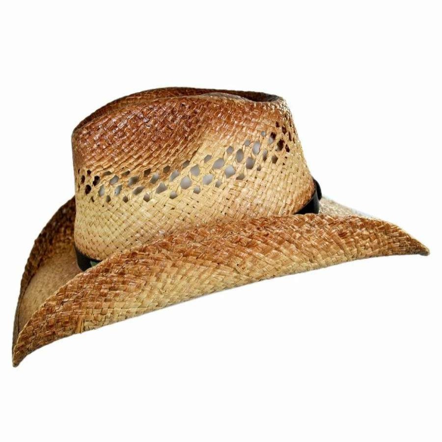 Men'S Hats * | Route 66 Raffia Straw Cowboy Hat