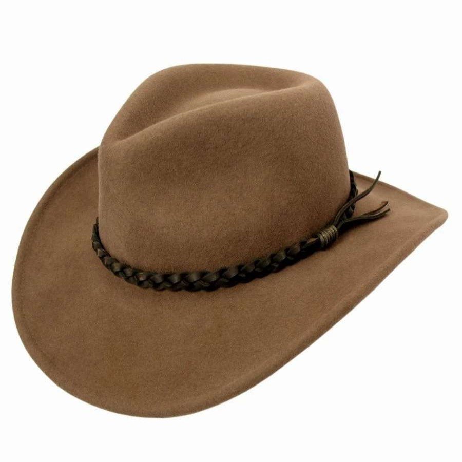 Fedoras * | Switchback Crushable Wool Litefelt Aussie Hat