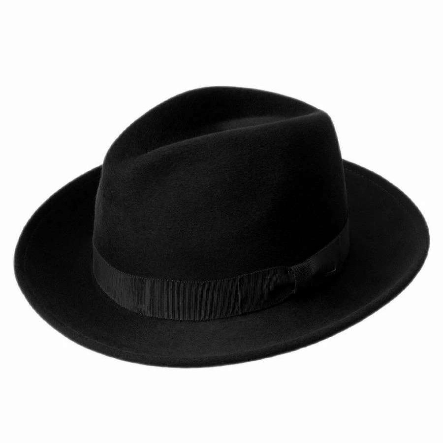 Fedoras * | Criss Wool Litefelt Long Teardrop Fedora Hat