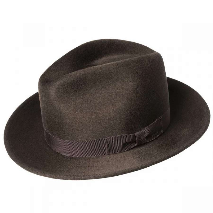 Fedoras * | Criss Wool Litefelt Long Teardrop Fedora Hat