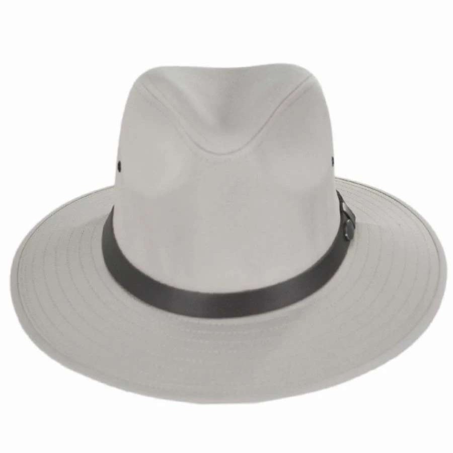 Outdoors * | Dalton Cotton Blend Rain Safari Fedora Hat