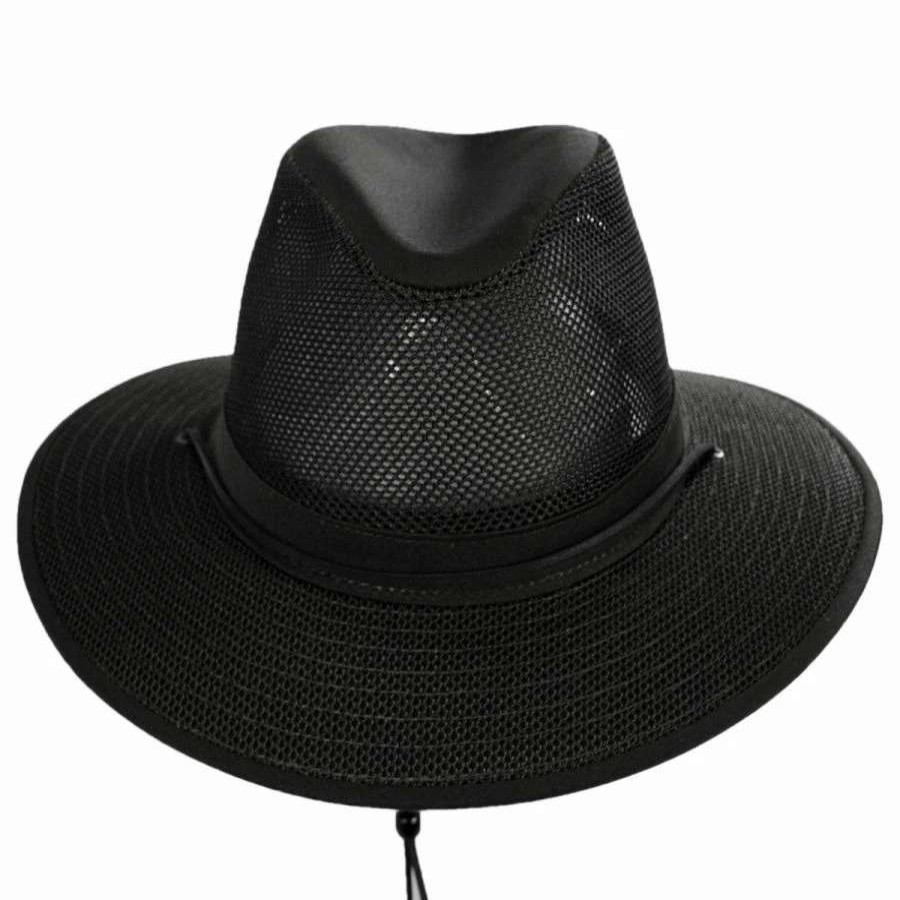 Fedoras * | Packable Mesh Aussie Fedora Hat