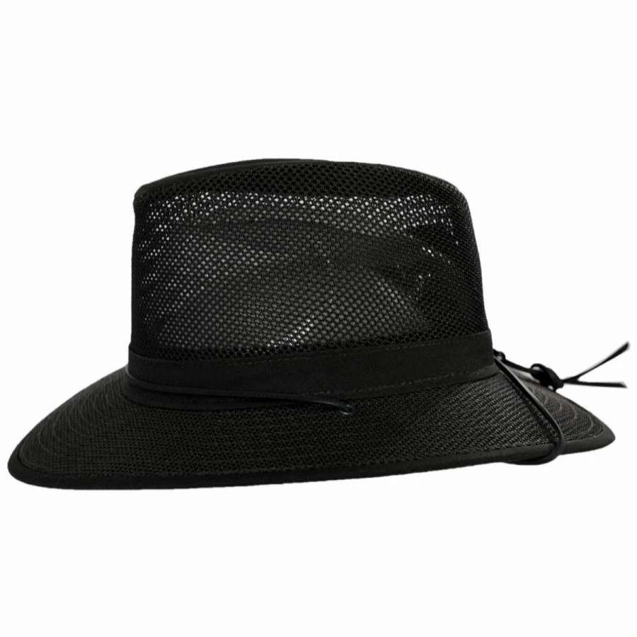 Fedoras * | Packable Mesh Aussie Fedora Hat