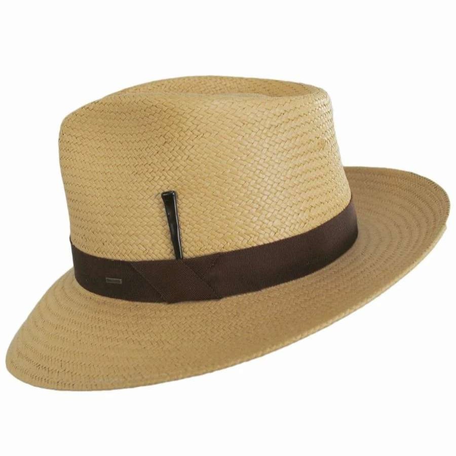 Fedoras * | Adlay Raindura Straw Fedora Hat