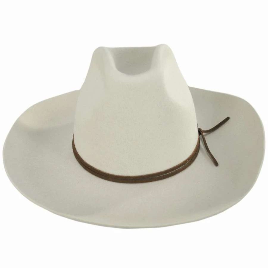 Cowboy & Western Hats * | Sedona Reserve Wool Felt Cowboy Hat Off White