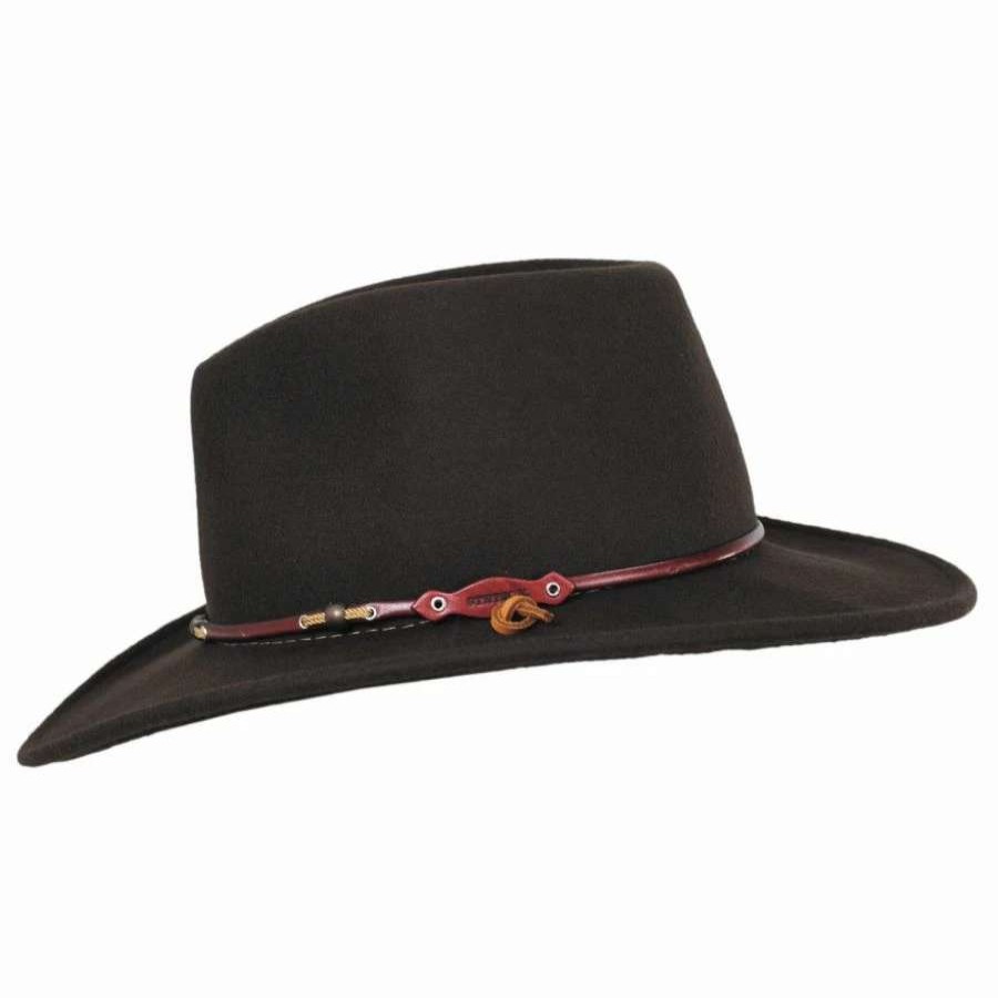 Cowboy & Western Hats * | Stetson Wildwood Crushable Wool Felt Outback Hat